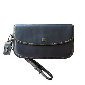 Coach 1941 Black Clutch Wristlet Glovetanned Gunmetal